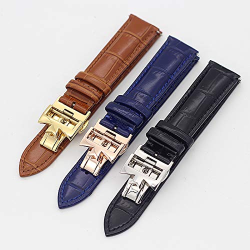 Correas de reloj de cuero de vaca de doble cara de 19/20/22mm para Vacheron VC, correa de reloj Constantin para hombres y mujeres, pulseras de cuero de vaca