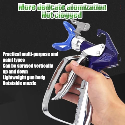 Zaino con spruzzatore di vernice airless portatile, 500 W ad alta potenza con 6 impostazioni di velocità, ideale per progetti di verniciatura interni ed esterni