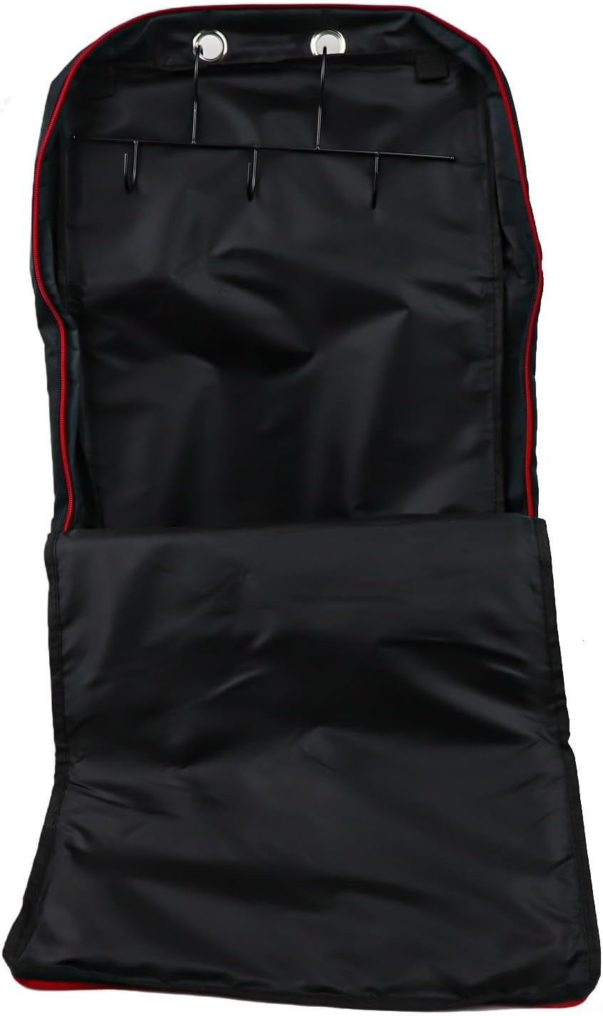 Portable Waterproof Bridle Halter Bag With 3 Hook Rack - Spacious Storage For Horse Tack, Adjustable Straps, Easy Clean, Black & Dark Teal, 26X15x3 Inches(Black)