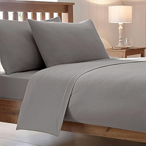High Street Fashion ® New Combed Poly Cotton Luxury Bed Sheet Plain Fitted Sheet Pillow CASE Single Double King Sizes Cover