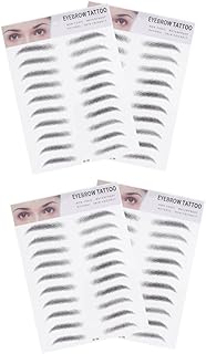 minkissy 4 Peças Adesivos De Sobrancelha 3D Maquiagem Olhos Marrom Natural Simples Ferramenta De Tatuagem De Sobrancelha Maquiagem De Sobrancelha Modelagem Decalque De Tatuagem De