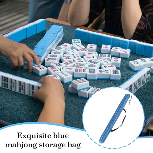 Bolsa impermeable azul para almacenamiento de tapete Mahjong 35 pulgadas miniatura 6