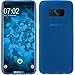 Produktbild PhoneNatic Case kompatibel mit Samsung Galaxy S8 - blau Silikon Hülle matt + Flexible Folie