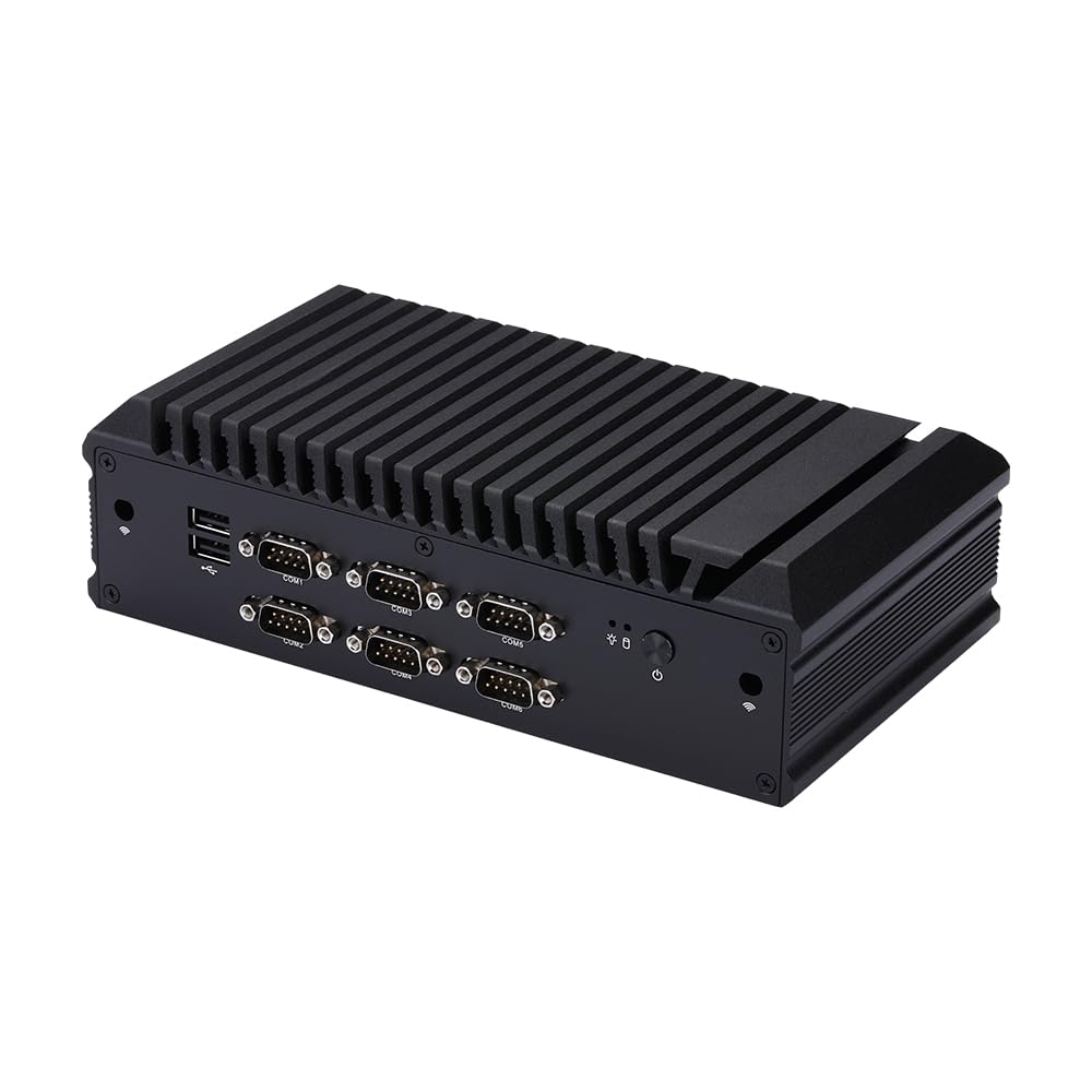 Side view of the Qotom Q1052X Mini PC, highlighting USB 2.0 and COM ports.