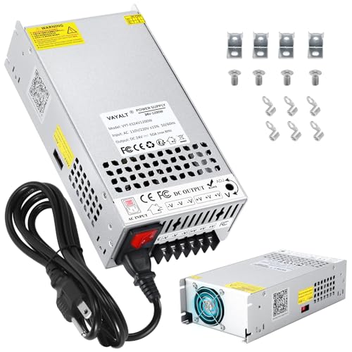 Image of VAYALT 24V 50A 1200W DC Switching Power Supply, Universal Regulated Switching AC 110V /220V to DC 24V Transformer, 24V Power Supply for Industrial, CCTV, Computer Project, 3D Printer, LED Strip Light
