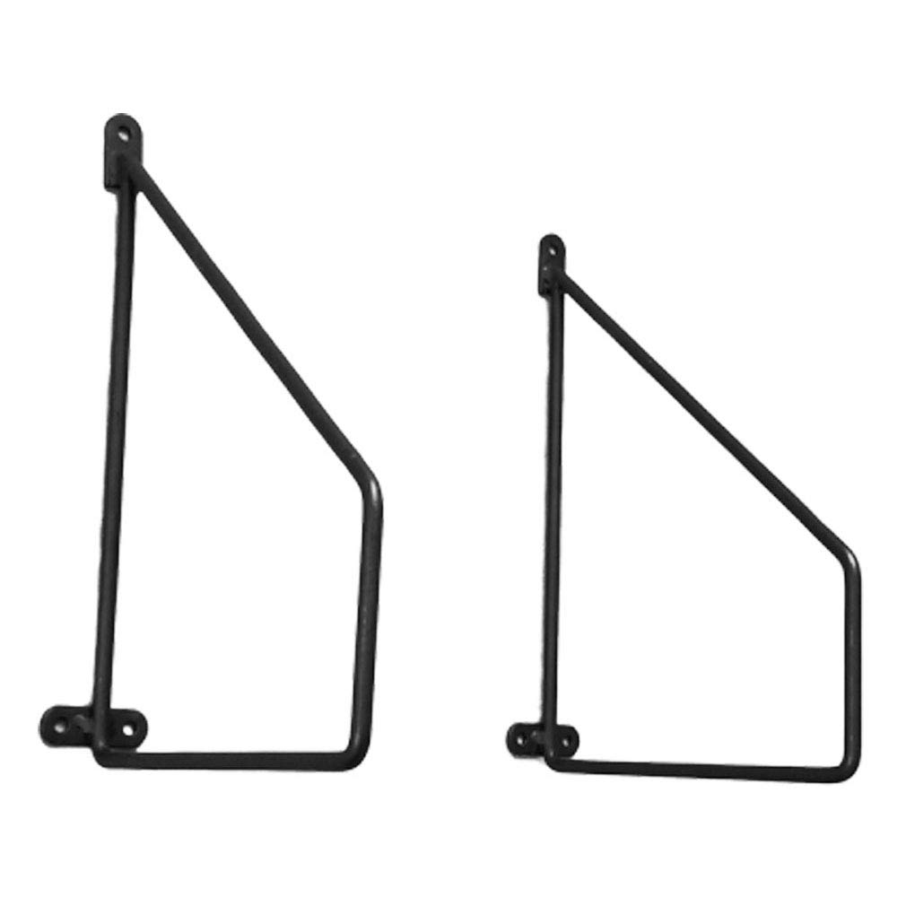 Staffe per Mensole per Pesante,Ferro Reggimensola a Triangolo,Mensole per Appendere Decorazioni per Mobili da Parete,Nere,Set di 2(40cm/15.7in)