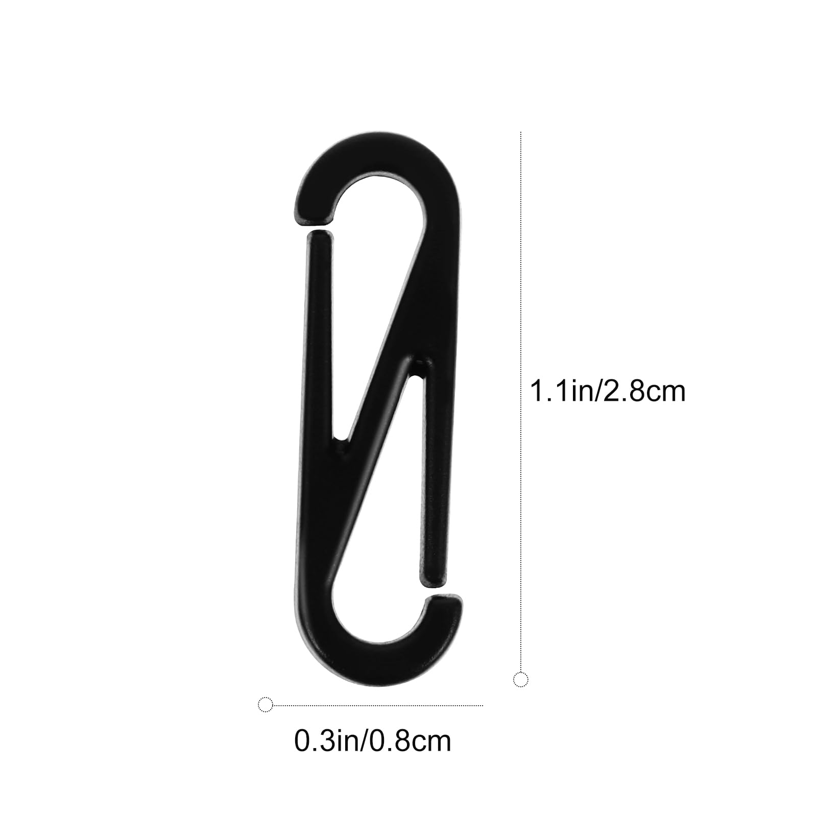 Operitacx Figure 8 Hook Buckle Plastic Fastener Lightweight Snap Clip for DIY Hardware Accessories Ideal for Lanyards Gloves Towels Pack of 100 - Image 2