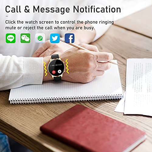 Smartwatch voor Dames Heren, 1.3 "Touchscreen Slimme Horloge, IP68 Waterdicht Sporthorloges met Hartslagmeter, Slaapmonitor, Stappenteller, Fitnesstrackerhorloge voor Android/iOS - Image 7