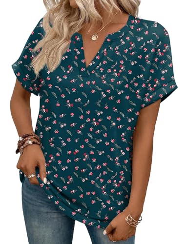 Image of WIHOLL Womens Blouses Spring Tops Short Sleeve Shirts Dressy Casual Summer Vacation Fashion Clothing 2026