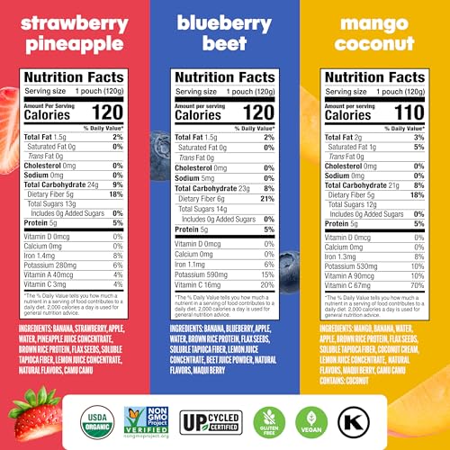 Noka Superfood Fruit Smoothie Pouches Variety Pack, Healthy Snacks With Flax Seed thumb #1
