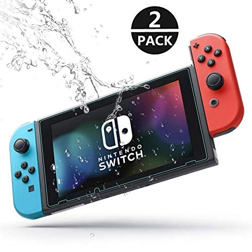 Vkaiy [2 Pack] Pellicola Vetro Temperato per Nintendo Switch, Pellicola Protettiva Protezione per Schermo per Nintendo Switch, 9h Durezza, Anti Graffi,alta definizione, ultra-sottile[0.24mm]
