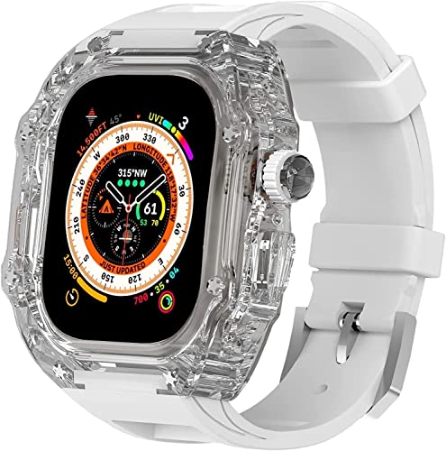 Coque et bracelet entièrement transparents Apple Watch Ultra 49mm kit de modification Rm 44mm