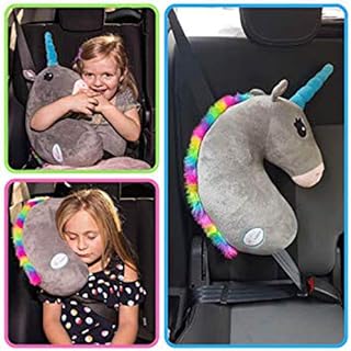 DIVAND Coussin de Ceinture de sécurité Mignon de Licorne, Ceinture de sécurité Confortable Coussin Couverture de Ceinture de sécurité pour Enfants et Adultes, Protection de la tête et des épaules