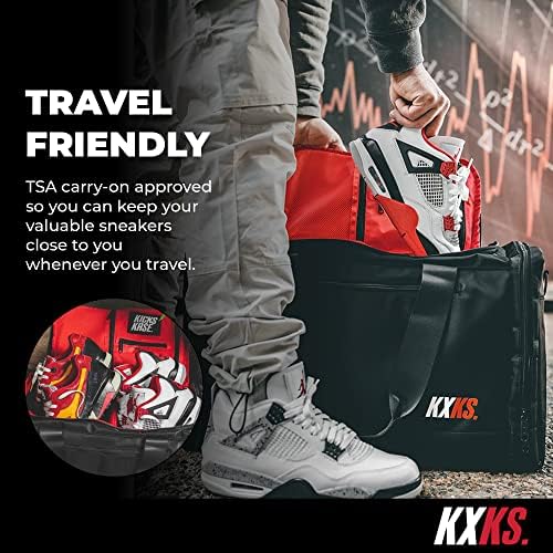 KXKS. Kicks Kase Deluxe Sneaker Adjustable Duffle Bag - Travel Duffel Bags for Shoes, Clean Compartment Travel Shoe Bag, Perfect Gym Sports Bag, Traveling & Luggage, Heavy Duty Travel Accessories 6 KXKS. Kicks Kase Deluxe Sneaker Adjustable Duffle Bag - Travel Duffel Bags for Shoes, Clean Compartment Travel Shoe Bag, Perfect Gym Sports Bag, Traveling & Luggage, Heavy Duty Travel Accessories
