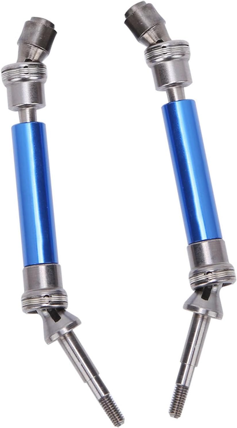 2PCS RC Metal Rear CVD Drive Shaft Set Spare Part Fit for Slash 1/10 RC Car NSV775 Model Car (Dark Blue)