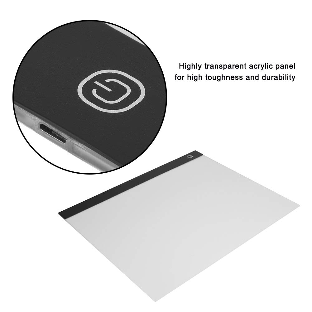 Respicefinem A3 LED Animation Copy Board Thin Portable Tracing Pad with Brightness Control Waterproof Design for Sketching Drawing Animation