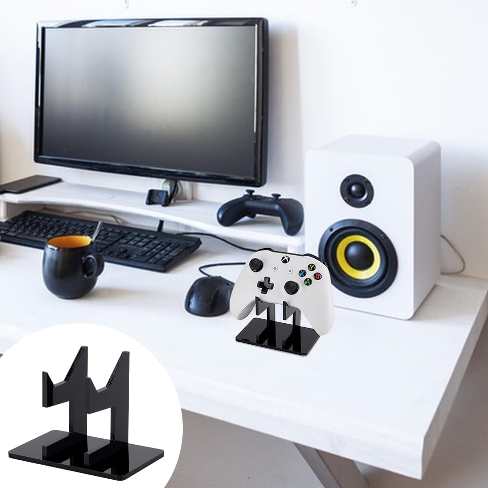 AHANDMAKER 1 Tier Controller Holder Headset Stand Acrylic Organizer for Pro Controllers Display and Organization Universal Gaming Setup Essentials Game Room Accessories - Image 5