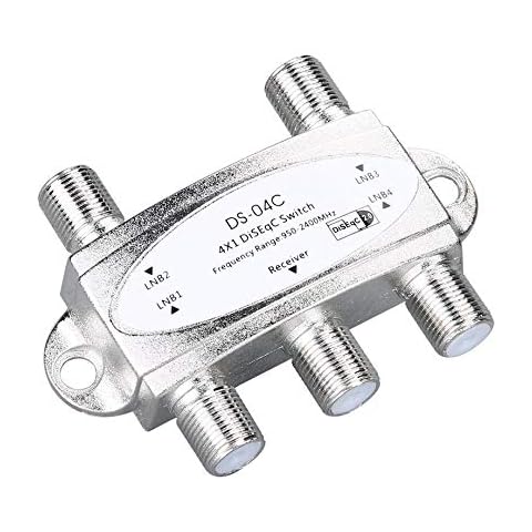 4 in 1 4 x 1 DiSEqc 4-way Wideband Switch DS-04C High Isolation Connect 4 Satellite Dishes 4 LNB For Satellite Receiver Cover