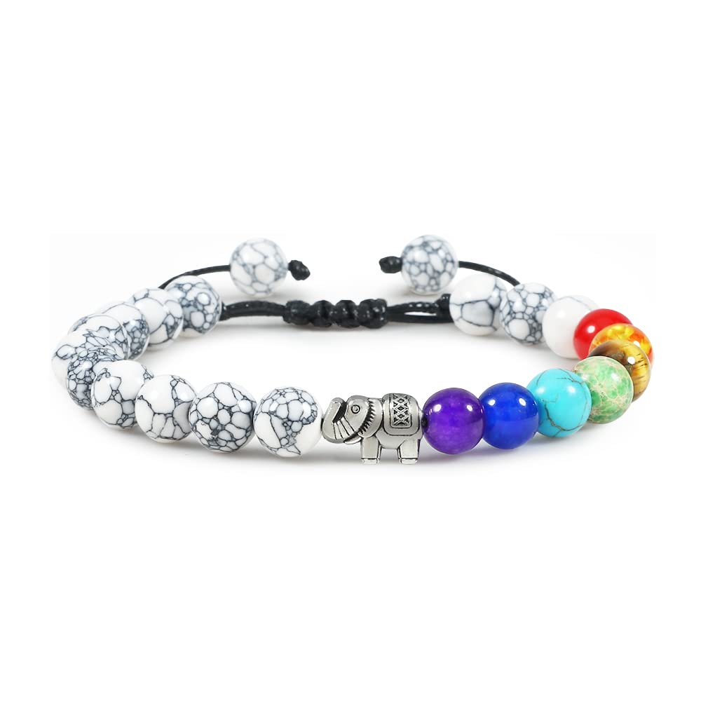 MOCHAMIK Natürliche Tigerauge Stein Männer Armbänder Reiki 7 Chakra Heilung Perlen Armband Schwarze Lava Stretch Mala Armreifen Frauen
