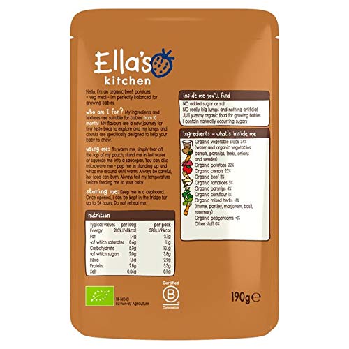 Ella's Kitchen Wonderfully Warming Beef Stew with Spuds 190g - Pack of 2