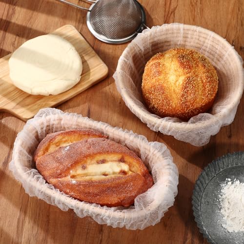 Fanfanwin 50 Pcs Banneton Liner Bread Proofing Basket Covers Non Woven Liner Non Stick Dough Bowl Covers for Bread Proofing Disposable for Rising Sourdough Supplies - Image 7