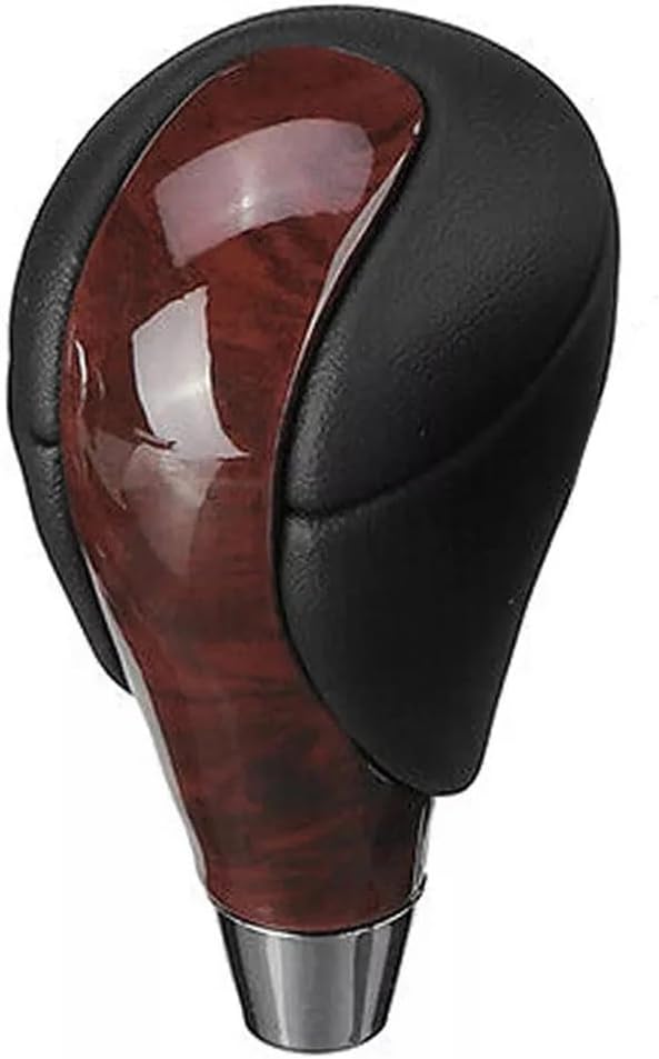 Shifter Head Transmission Car Gear Shifter Automatic Gear Knob PU Leather Direct Replacement Easy Installation Car Interior Upgrade(Carbon fiber)