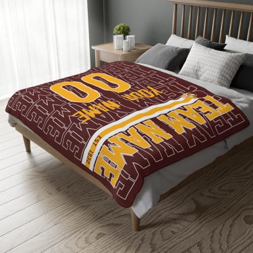 Image of ANTKING W Throw Blanket for Men Women Boy Custom Name and Number Gifts