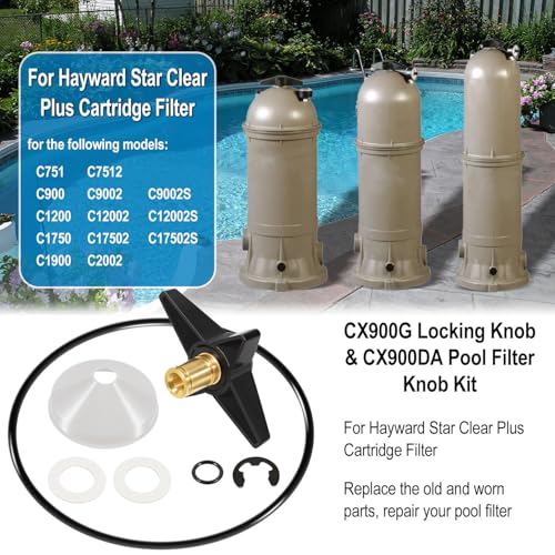 Hihitomorrow CX900G Locking Knob & CX900DA Knob Kit Replacement Part Fit for Hayward Star Clear Plus Cartridge Models C751 C900 C1200 C1750 C1900 Cartridge Parts by Hihitomorrow - Used condition - Image 2