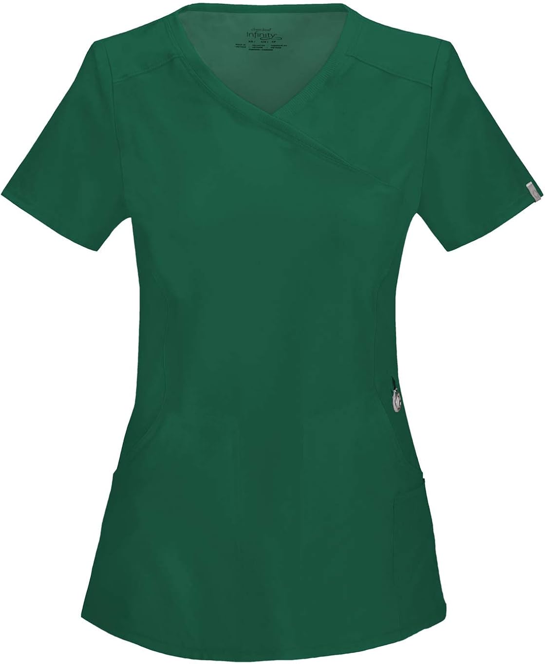 Amazing 🔥 CHEROKEE womens Infinity Mock Wrap Medical Scrubs Shirt, Hunter Green, 4X-Large US Exclusive Discount 90% Price CHEROKEE womens Infinity Mock Wrap Medical Scrubs Shirt, Hunter Green, 4X-Large US