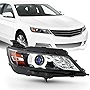 AKKON - Fits 2014 2015 2016 2017 2018 2019 2020 Chevy Impala Sedan [HID/Xenon Non-AFS Type] Projector Black Headlight Passenger Right
