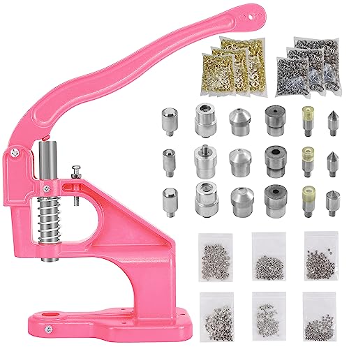 Hand Press Grommet Machine, Grommets Eyelet Tool Kit, Eyelet Punch Tool