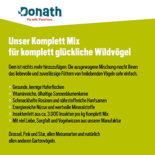 Donath Complete Mix - rijk aan hoogwaardig insectenvet - uitgebalanceerde mengeling - waardevol vogelvoer voor alle… - Afbeelding 5