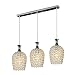 DINGGU Modern 3 Lights Crystal Pendant Lighting for Kitchen Island and Dining Room