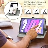 LiuShan Rotating Case for DOOGEE T20 Mini,360 Degree Rotation Stand PU With Cute Pattern Cover for DOOGEE T20 Mini/DOOGEE T20 Mini Pro/iPlay 50 mini Pro NFE Tablet 8.4 inch,Black - Image 4