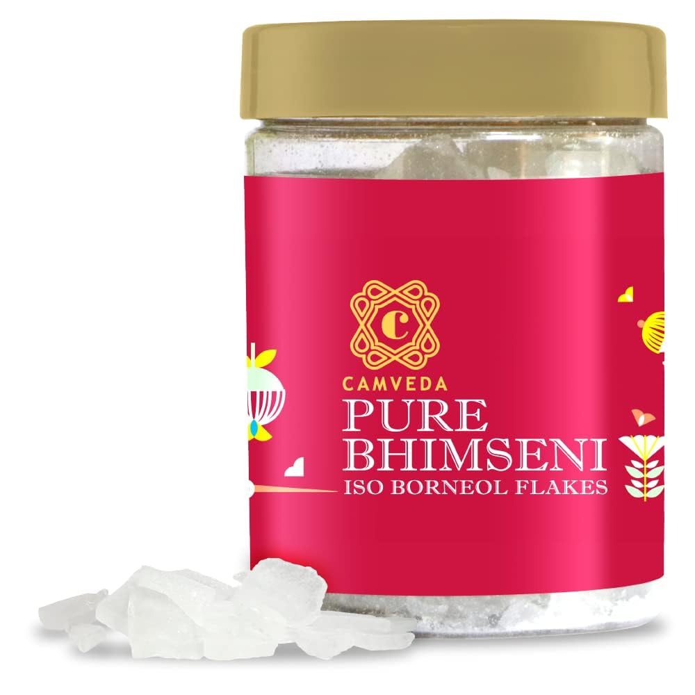 Green Velly Camveda Pure Bhimseni Camphor Kapoor/Kapur Jar (500g) | 100% Pure Camphor Purifying & Pleasant Fragrance for Pooja, Hawan, Air Freshener | Unadulterated Camphor- Bhimseni Camphor- 500gm
