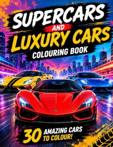 Luxury Cars Coloring book for children: 30 coloring car pages, a selection of car and logos to color with car specs image 2