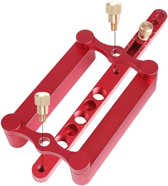 Joywayus Self Centering Dowelling Jig, Metric Standard 6/8/10mm Dowels Jig Accessories, Wood Dowel Hole Drilling Guide Woodworking Positioner Locator Update Wavy