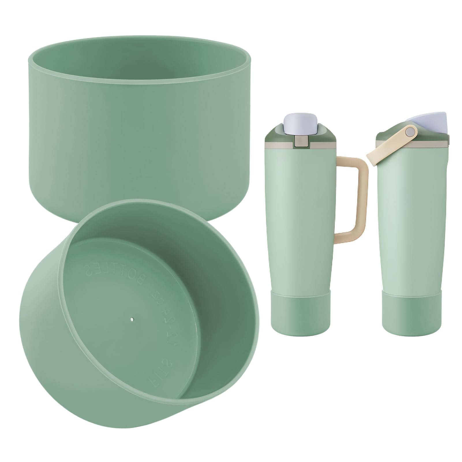 BKBY 2PCS Silicone Boot Compatible with Owala 30oz & 40oz FreeSip Sway Bottles & Tumblers, Protective Anti-Slip Bottom Cover Sleeve for Freesip Sway Tumbler โ image 1