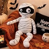 24" Halloween Mummy Plush Pillow Poseable Stuffed Doll with Cross-Eyed