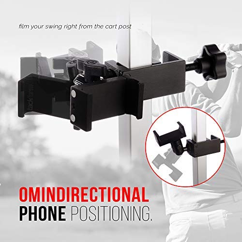 Enduro Golf Cart Mount for Phone and SkyCaddie SX400 - TACKFORM [Enduro Series] - Rock Solid All-Metal Holder for Phones and GPS up to 3.4" Wide. Industrial Spring Grip. - Thumbnail 6