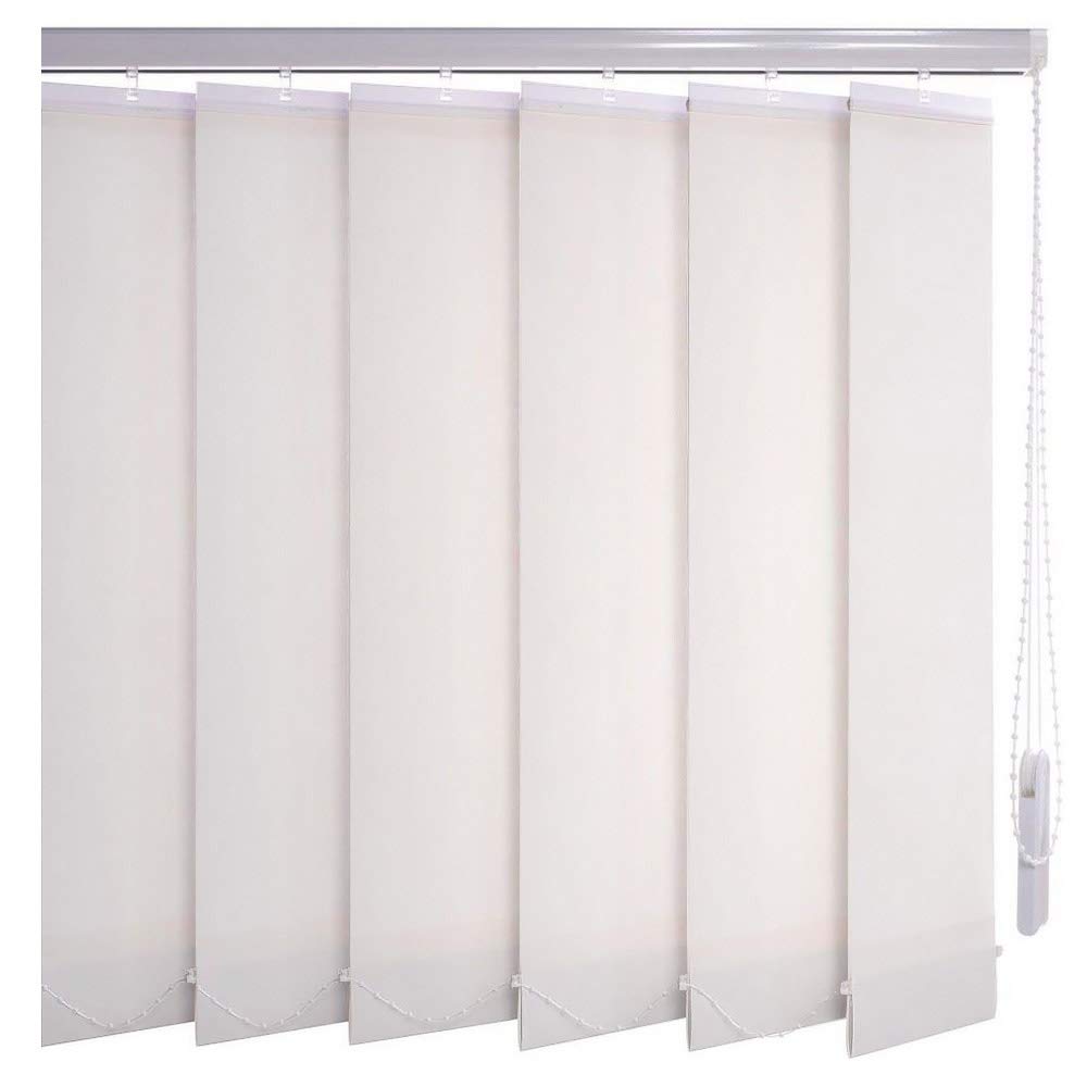 Sonnenschutz-HH® - Lamellenvorhang weiß lichtdurchlässig - Breite 200 cm x 205 cm Höhe - Lamellenbreite 127mm Vertikaljalousie Vertikalanlage Schiebevorhang