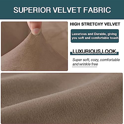 Fundas de sofá de terciopelo protector de muebles elástico con funda de asiento 5