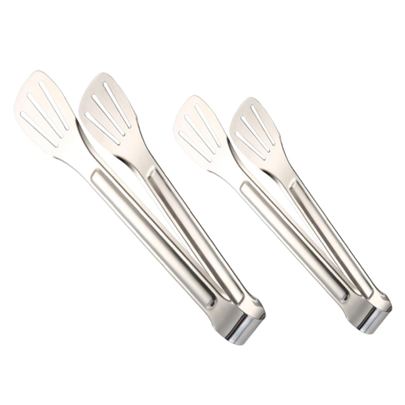 Alipis 2Pcs Kitchen Tongs Stainless Steel Cooking Tongs for Bbq Grilling Salad Serving Utensils Heat Resistant and Easy to Clean