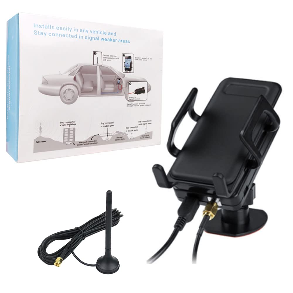 SignalPlus Car, Truck, Van, SUV Cell Mobile Phone Signal Booster/Repeater for All Canadian Carriers, Telus, Bell, Verizon, AT&T, Sprint, T-Mobile with 3.5meters Cable (Full Kit)