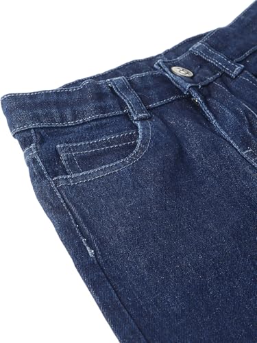 Image of Tales & Stories Boys Slim Fit Denim Jeans | 5-Pocket Stylish Mid-Rise Pants| Durable Cotton Denim Lycra with Button Closure | Casual Wear
