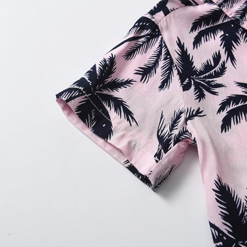 Image of KISBINI Toddler Boys Summer Clothes Set Hawaiian Cotton T-Shirt and Shorts Set Dinosaur Sharks Clothing Set