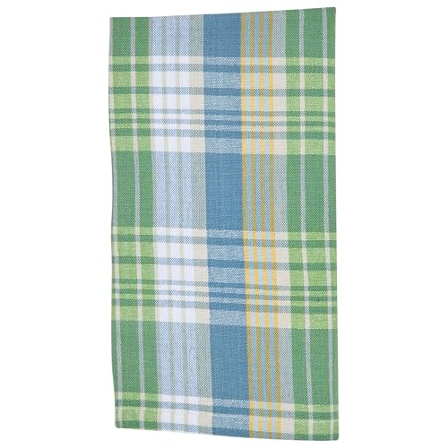 Set de 4 servilletas de tela cuadro azul miniatura 2