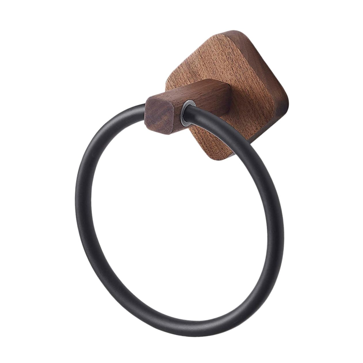 Toallero de pared de madera noble de nogal con soporte elegante NUOBESTY