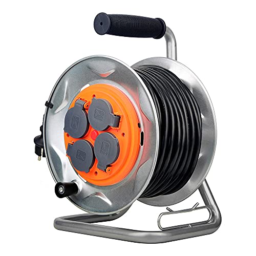 Enrouleur de Chantier IP44 4 Prises 16A 3G2,5mm² 25m - Orange - Zenitech