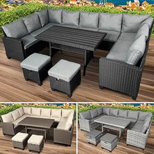 BRAST Gartenmöbel Set Family Loungemöbel Essgruppe